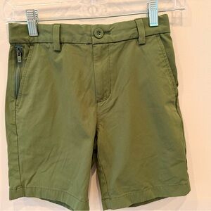 Vineyard‎ Vines Boys Performance Olive Golf Shorts Size 10 Stretch Zip Pocket
